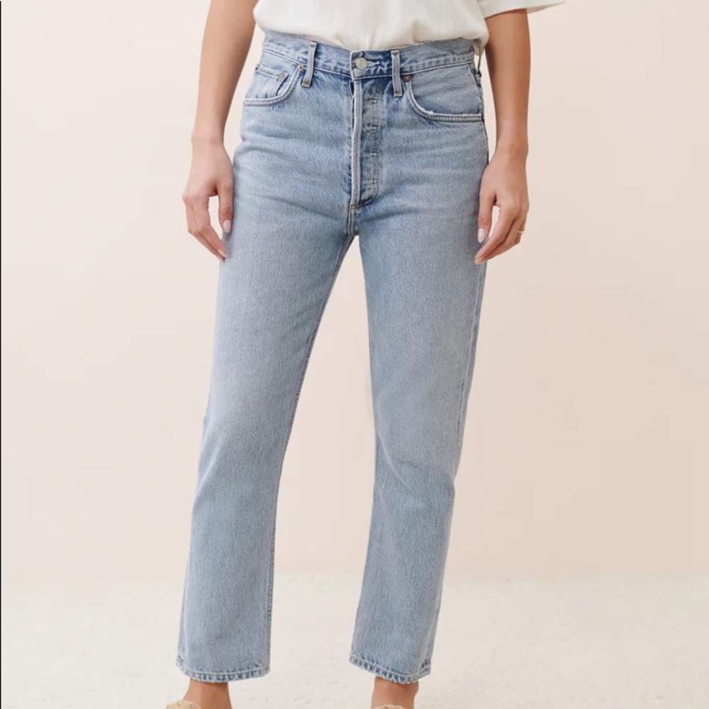 Agolde Riley Crop Straight Leg Jeans